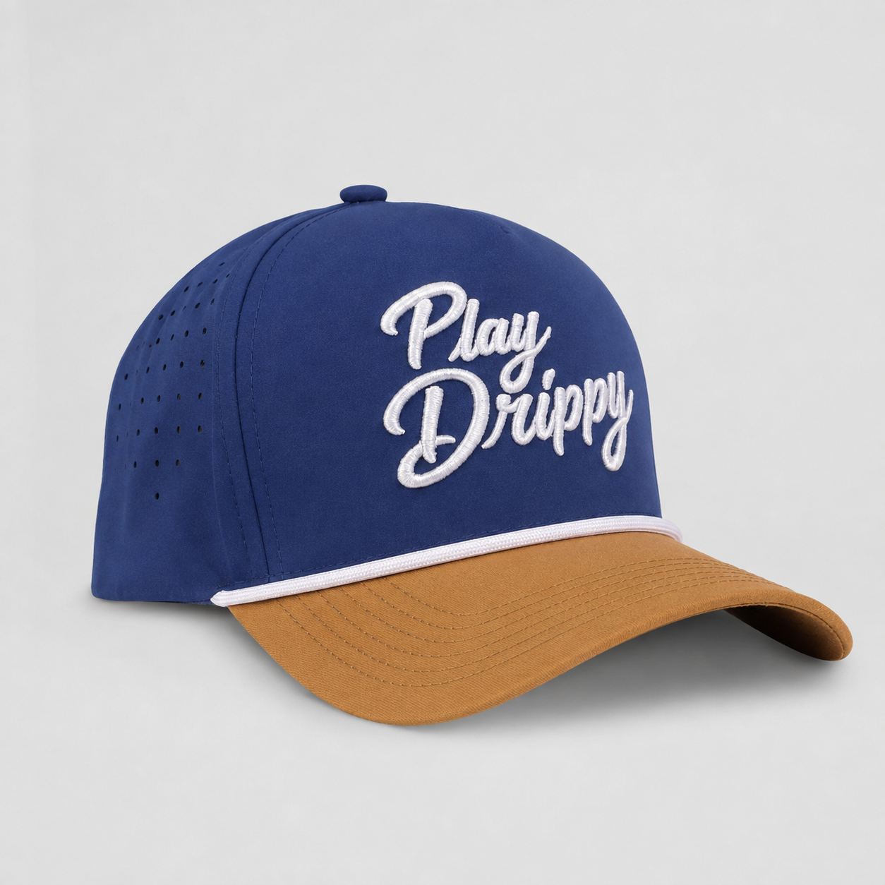 Two Tone Play Drippy Hat - Blue/Light Brown
