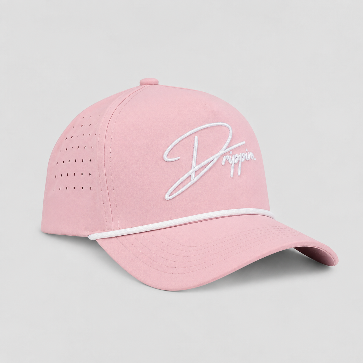Cursive DRIPPIN Hat - Soft Pink