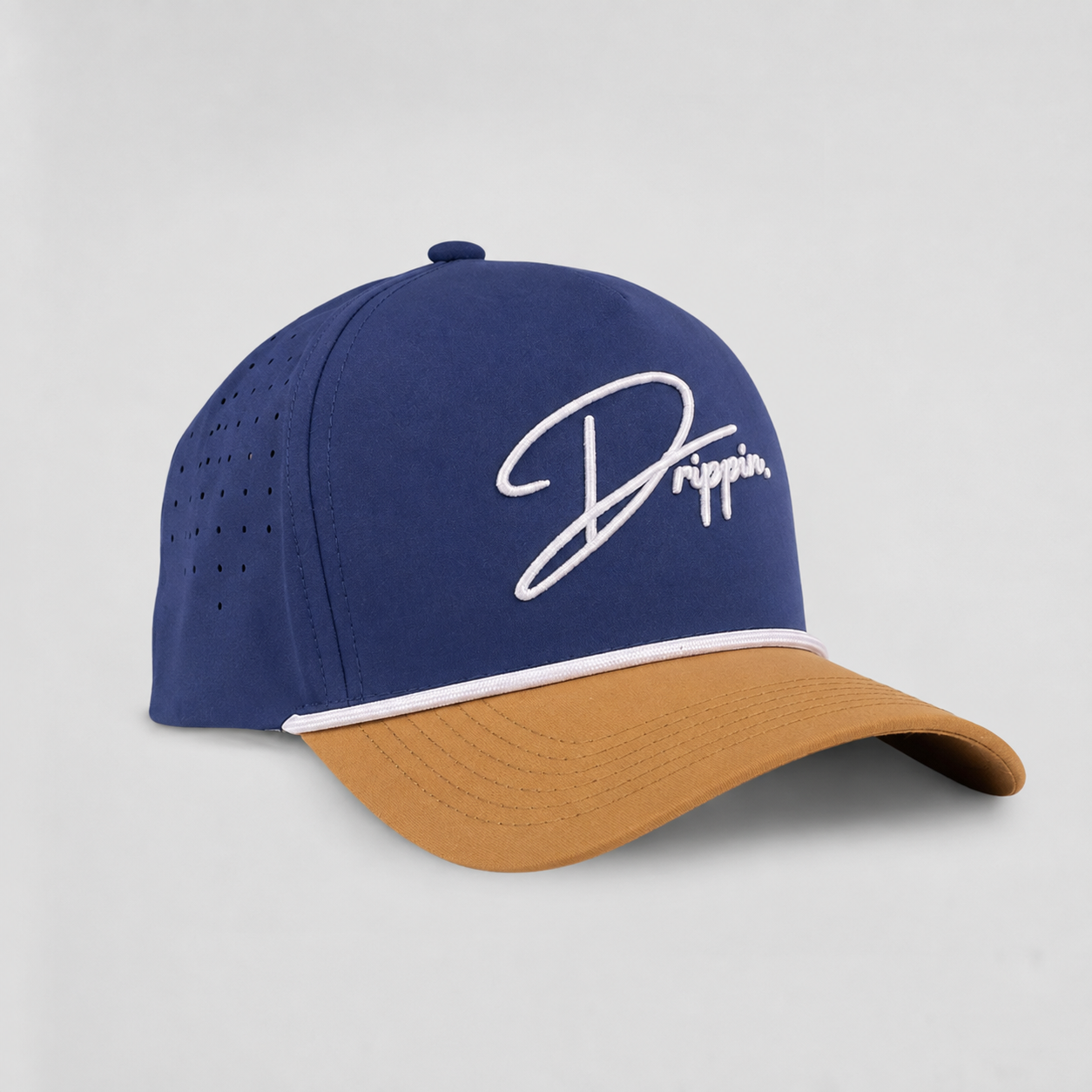 Two Tone DRIPPIN Hat - Blue/Light Brown
