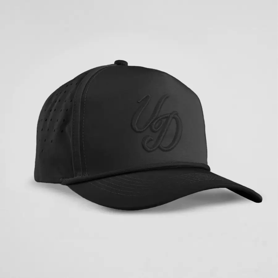 Cursive Drippin Hat - Blackout
