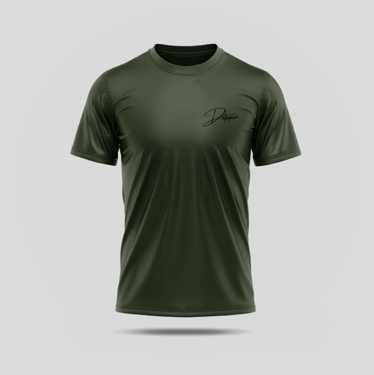 UDRIPPIN Cursive DRIPPIN Shirt (Military Green)