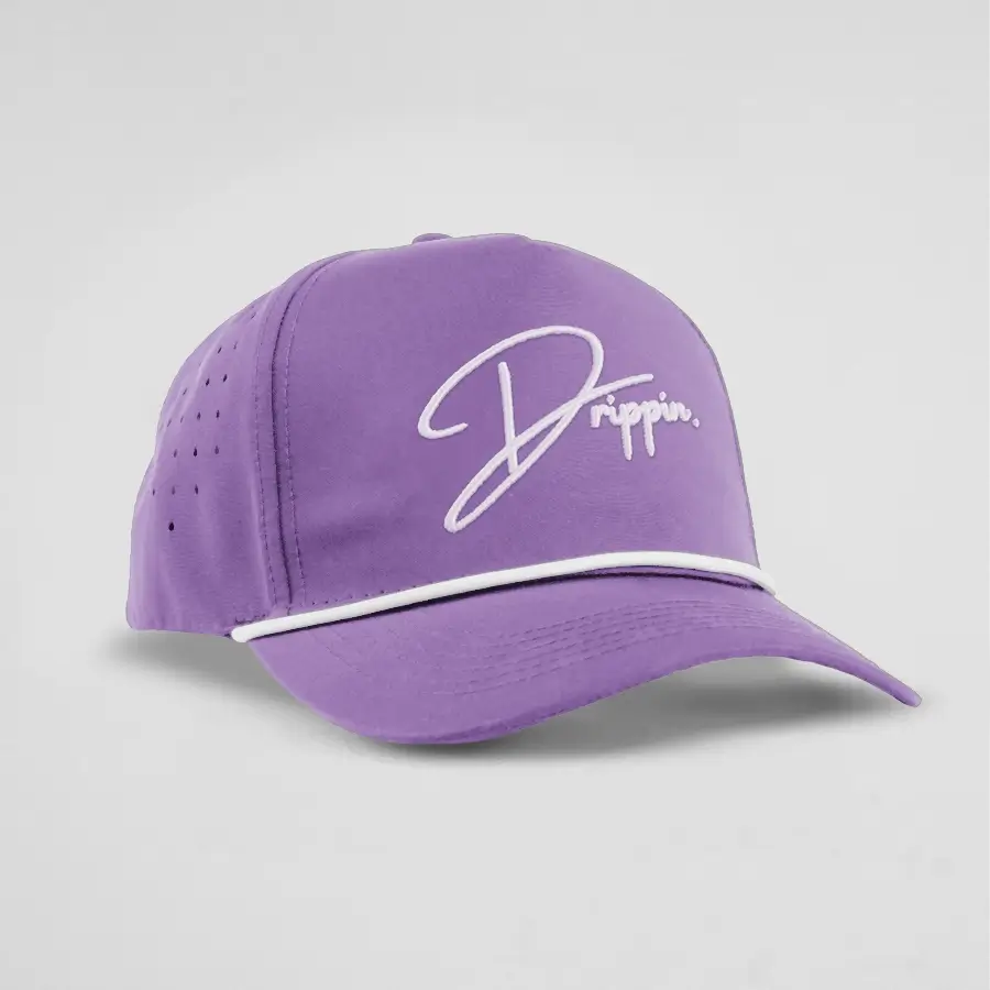 Cursive Drippin Hat - Light Purple