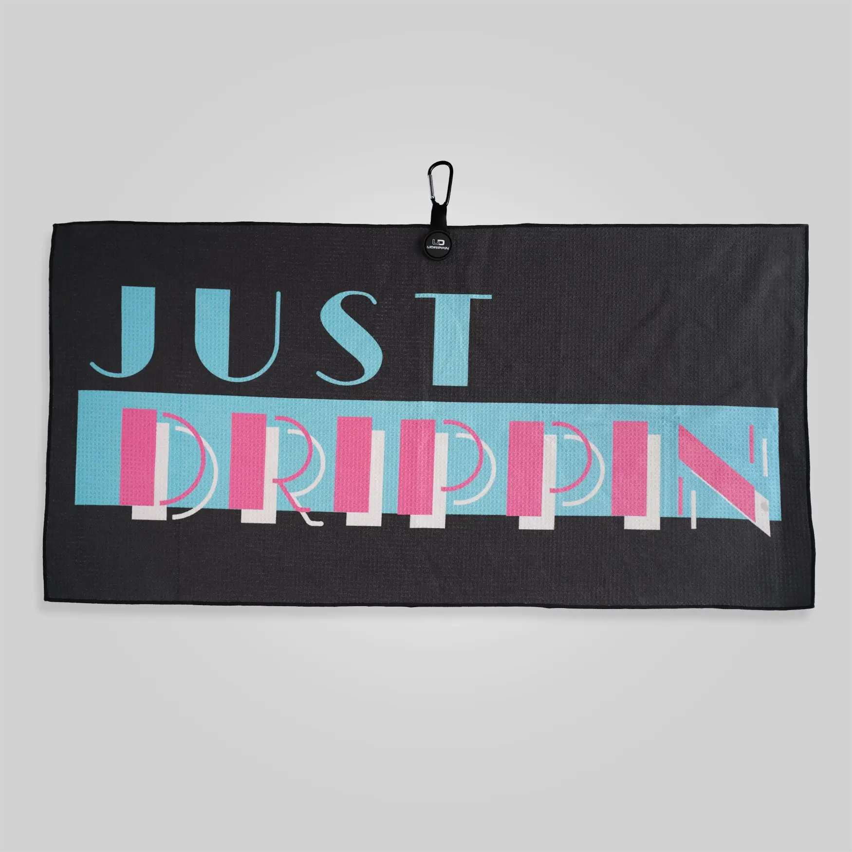 JUST DRIPPIN Black - Magnetic Microfiber Towel