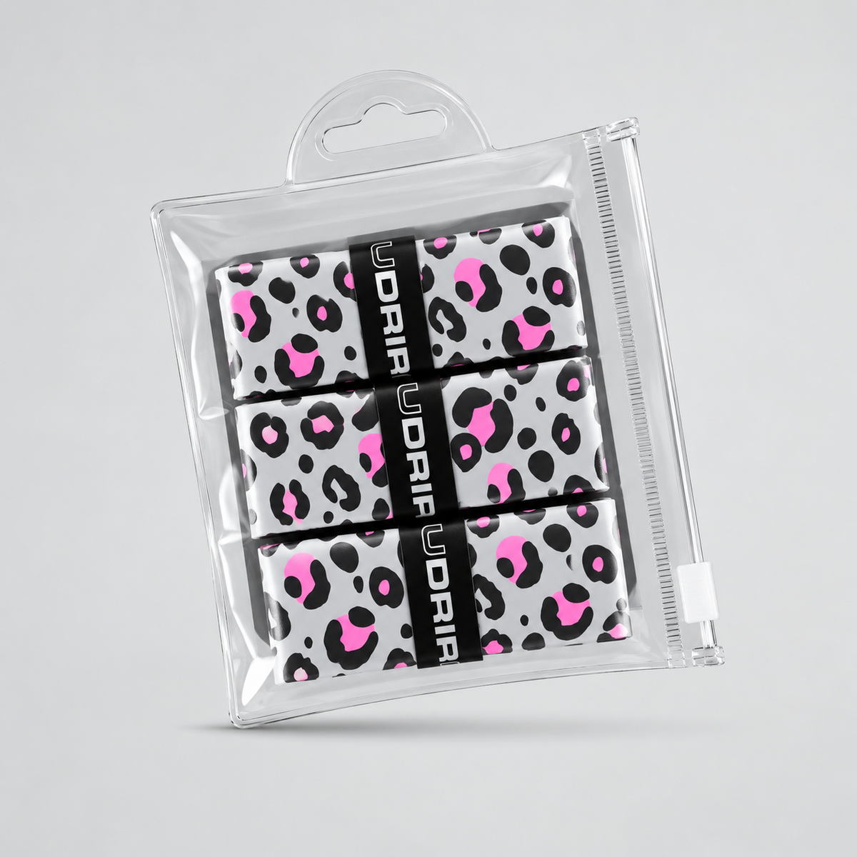 Grey & Pink Leopard Print- Custom Grips