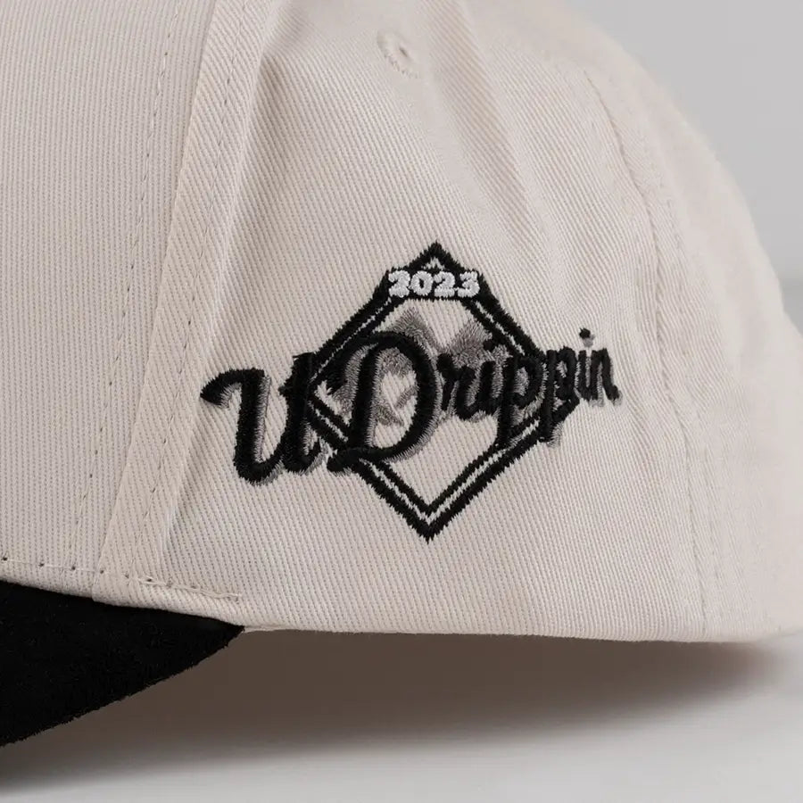 Cursive DRIPPIN Lifestyle Hat - Creme/Black