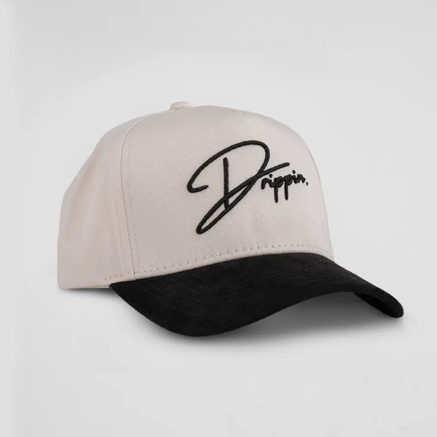 Cursive DRIPPIN Lifestyle Hat - Creme/Black